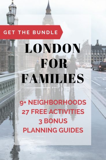 London for Families City Guide Bundle offers 33 free London activities, 19 Street Market Resources, 35 sites to budget for & pre-book and 20 memorable moment resources for kids. You can visit London on a travel budget. Buy the 9 neighborhood London for Families City Guide and also get 3 free bonuses.