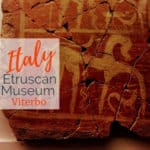 image o Etruscan artifact with text overlay. Italy: Etruscan Museum in Viterbo by www.captivatingcompass.co