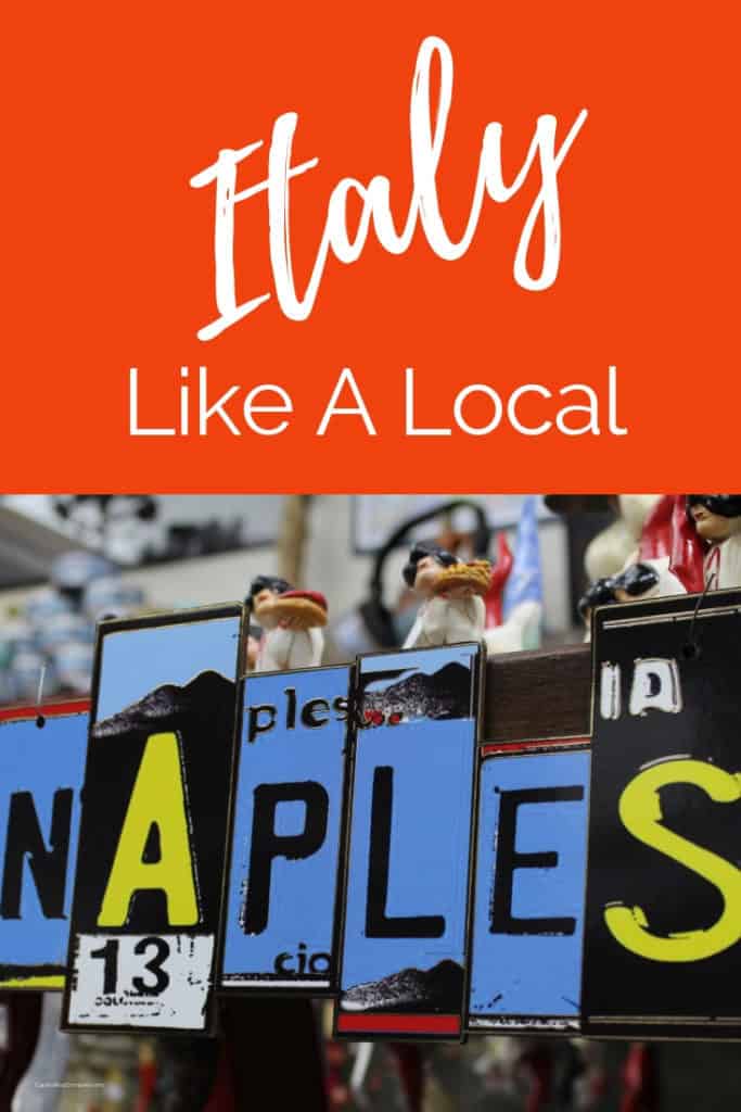 Image of cut letters spelling Naples with text overlay: Naples Like a Local