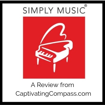 Image of Simply Muisc logo with tet ovelrya. A reveiw by CaptivatingCompass.com