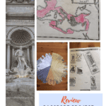 image of Roam artifacts with text overlay Ancient Rome Unit Study from CaptivatngCompass.com