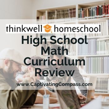image of classroom with text overlay. Thinwell high school math math curriculum review. www.captivatingcompass.com
