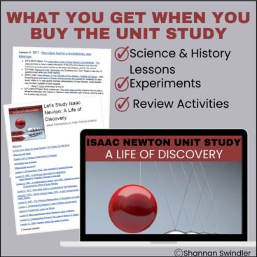 image of Isaac Newton Unit Study: A Life of Discovery - What you get when you buy the complete unit study