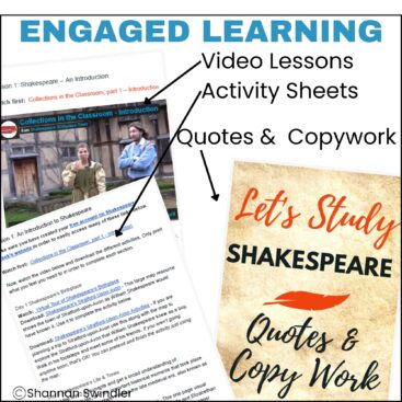 image of Shakespeare Unit Study: Life In Medieval England with text overlay . culitvate a love of learning with engaging activities.