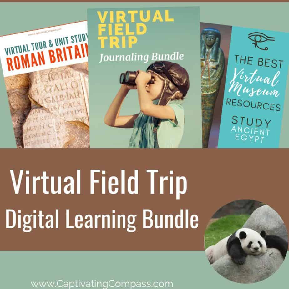 image of Virtual Field Trips Digital Learning Bundle by www.CaptivatingCompass.com