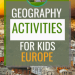 image of Europe with text overlay. Geography Activities for Kids from CaptivatingCompass.com