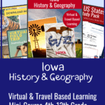 collage image of items included in the Iowa state study pack from CaptivatingCompass.com