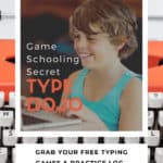 image of child at laptop using free typing lessons & games on www.captivatingcompass.com