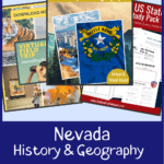 collage image of items included in the Georia state study pack from captivatingcompass.com