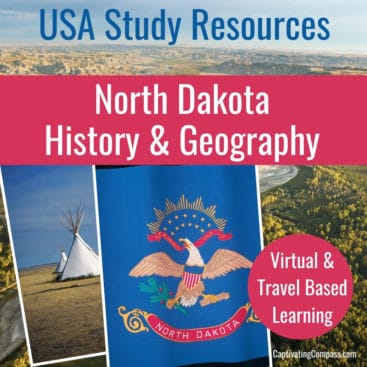 image of North Dakota State Study pack available at www.CaptivatingCompass.com
