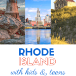 image of Rhode Island with textoverlay Rhodeisland with kids and teens from CaptivatingCompass.com