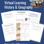 image of the contents of the Alabama History & Geography State Study from CaptivatingCompass.com