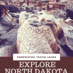 image of North Dakota landscapes with text overlay: Explore North Dakota with Kids & Teens from CaptivatingCompass.com