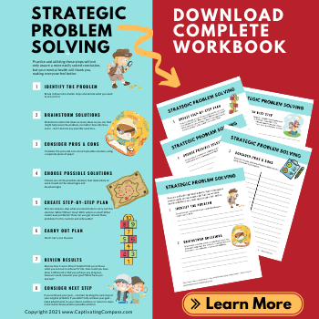 collage image of Strategic Problem solving workbook from www.CaptivtingCompass.com