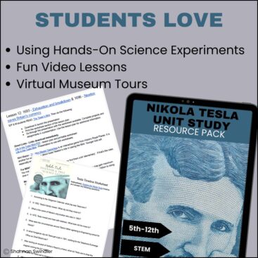 image of what students love about the Nikola Tesla Unit Study & Resource Pack