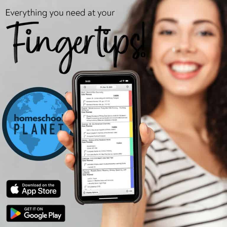 image of HomeschoolPlanet App Fingertip