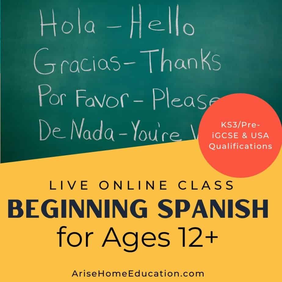 image of Beginning Spanish at Arise home Education  Foreign Language for Family travel in Mexico with Kids and Teens at CaptivatingCompass.com