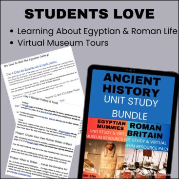 image of Ancient History Unit Study And Virtual Museum Resource Bundle