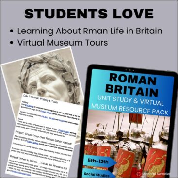 imge of Roman Britain Unit Study & Resource Pack including Vitual museum tour tips