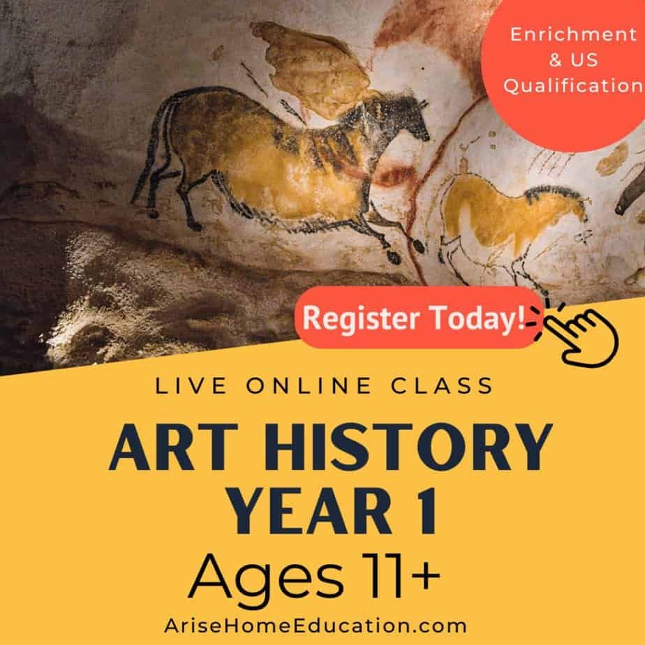 image of Art History Year 1 live course from AriseHomeEducation.com 