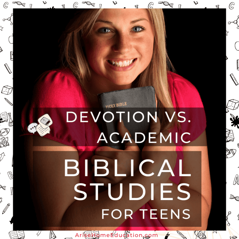 image of Devotion vs Academics. Online Bible study for teens at Arise Home Education